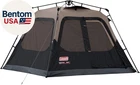 4 Person Instant Camping Tent with 1-Minute Setup, Large Family Tent with Pre-At