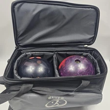 Storm Flame Bowling Ball Ebonite Matrix Ball Elite 2 Ball Roller Bag Set Read