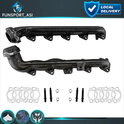 L+R Pair Exhaust Manifolds Fit 2000-19 Ford F250SD F350SD F450SD F550SD 6.8L V10
