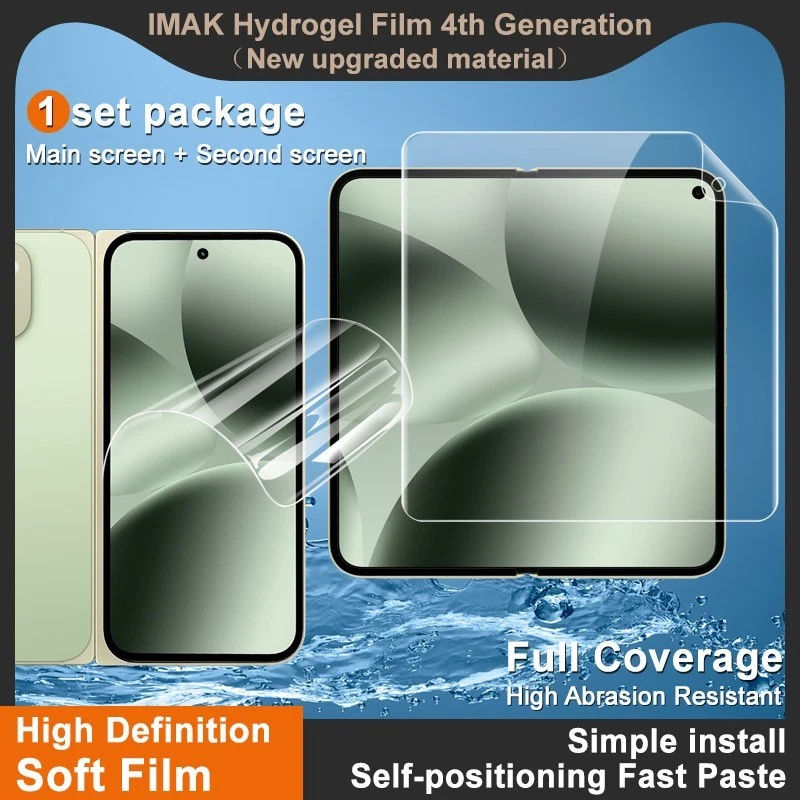 Película de pantalla de hidrogel IMAK cubierta completa frontal + trasera para Google Pixel 10 9 Pro plegable Foto 3 de 4