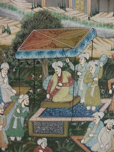 Antique Persian Miniature Watercolor Painting Nicely Framed - Picture 10 of 11