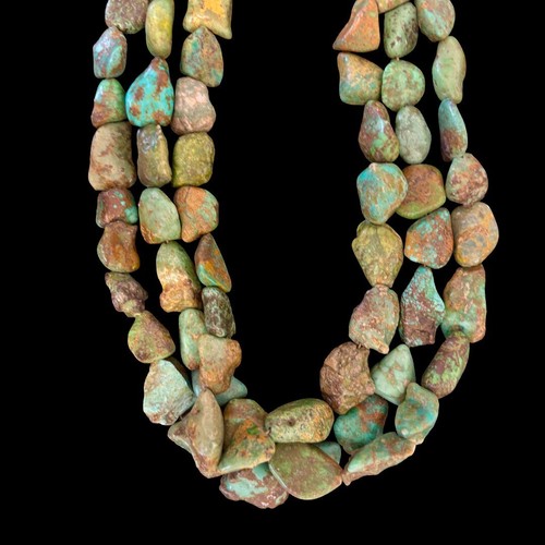 Santo Domingo Natural Royston Turquoise Necklace by Kenneth Aguilar - Picture 4 of 4