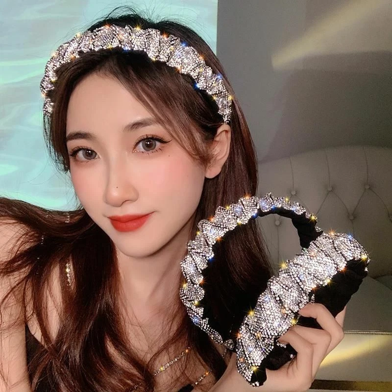 Shiny Full Rhinestone Hairband Luxury Crystal Fashion Headband Women Hair  Access