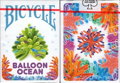 Balloon Ocean Stripper Bicycle Playing Cards Poker Size Deck USPCC Custom New