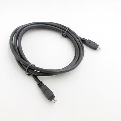 yan 4 to 4 PIN IEEE 1394 FIREWIRE iLINK Cable 6FT PC MAC DV Black New 