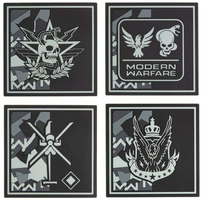 COD MW Call of Duty Modern Warfare Coasters Untersetzer Tassen 4st. NEU Schwarz
