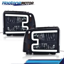 Amber Corner LED DRL Headlights Lamp Fit For 2005-2007 Ford F250 F350 Super Duty