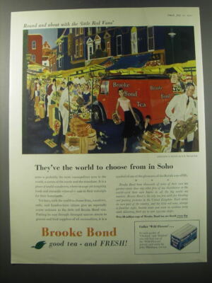 1955 Brooke Bond Choicest Tea Ad - London's Soho by A.R. Thomson