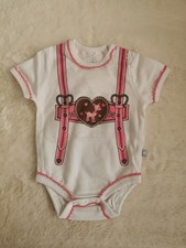 Mädchen Body Bambi  rosaTracht Oktoberfest Baby Strampler Dirndl Lederhose Madl