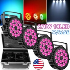 270W 18LED PAR Lights RGBW Stage Lighting DMX DJ Disco Party Bar Show Light Case