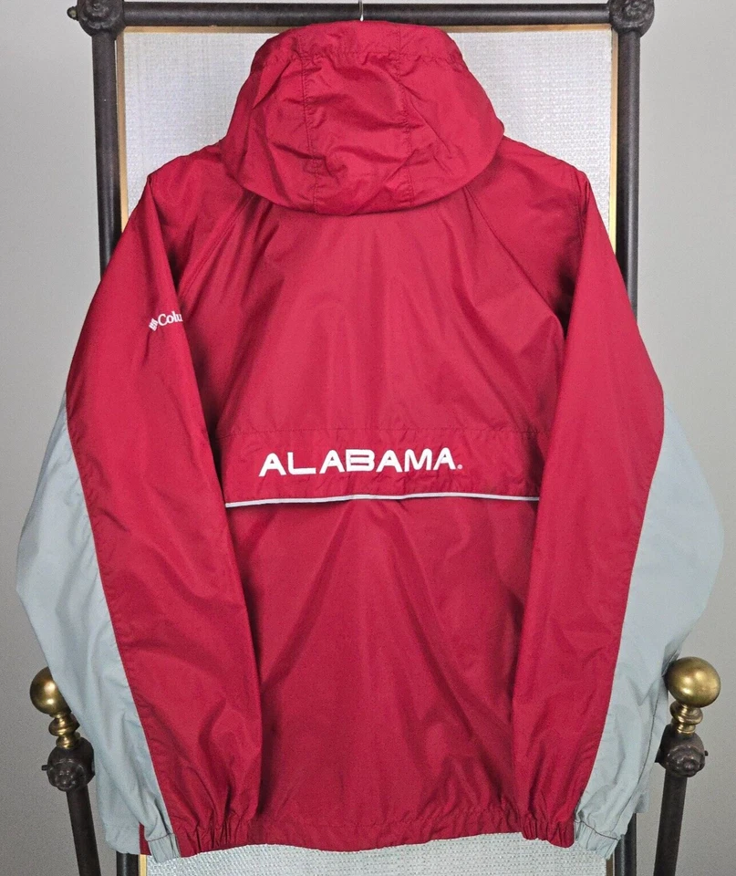 COLUMBIA x ALABAMA Two Sided Hooded Windbreaker Jacket Mens Size Medium Full Zip - Image 2 of 4