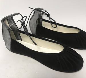 ladies silver ballet flats