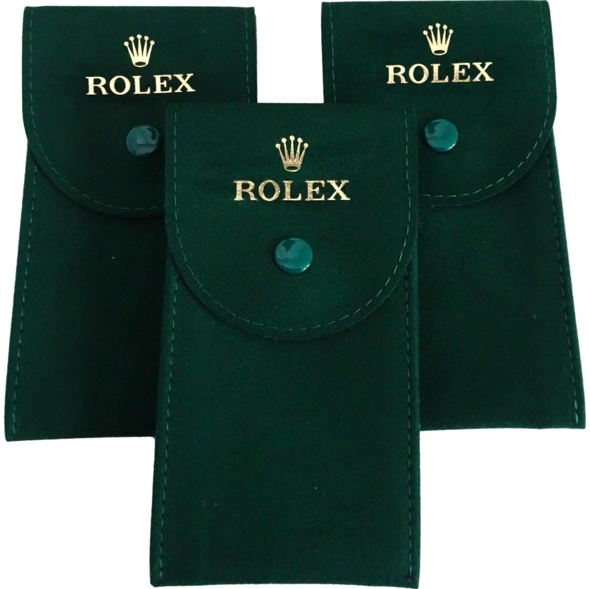 3 New Rolex Mint Faux Green Suede Travel Storage Pouch Insert