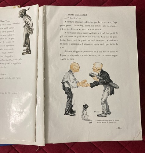 LE AVVENTURE DI PINOCCHIO disegnato da Mussino, CEM 1958 - DA RESTAURARE - Foto 11 di 24