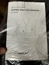 Snailax Neck & Shoulder Heating Wrap with Vibrating Massage SL661B NEW OPEN BOX