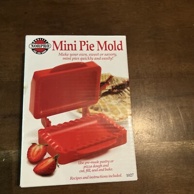 Norpro Mini Plastic Pie Mold 4 ½ x 3 Inches - NEW