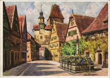 CPA AK Rothenburg Rodergasse mit Markusturm GERMANY (1077186)