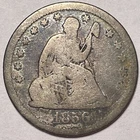 1856 Seated Liberty Quarter Very Good VG Coin #17263