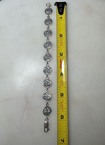 Pulsera querubín cupido vintage de plata de ley 925 - Imagen 6 de 6