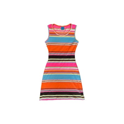 Jeans by Christian Lacroix Horizontal Striped Fitted Tank Top Dress Sz XS