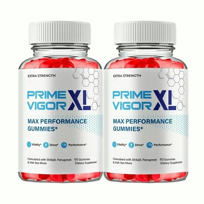2-Pack Prime Vigor XL Gummies for Men   PrimeVigor XL Male Gummies - 120 Gummies
