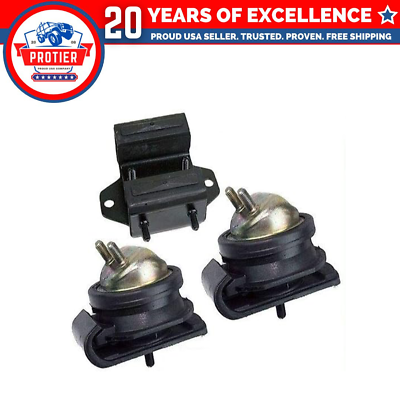 Top Choice Engine & Transmission Mount Set (3-Piece) For Nissan 240SX 2.4L 1989-1994