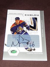 2003-04 Parkhurst Rookie NATHAN HORTON RC * 6/10 * AUTO 3CLR Emblem Patch 1/1?