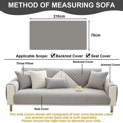 Verdicker Sofabezug Plüsch Sofakissen Karo rutschfest Sofabezug Sofa Handtuch USA - Bild 32 von 46