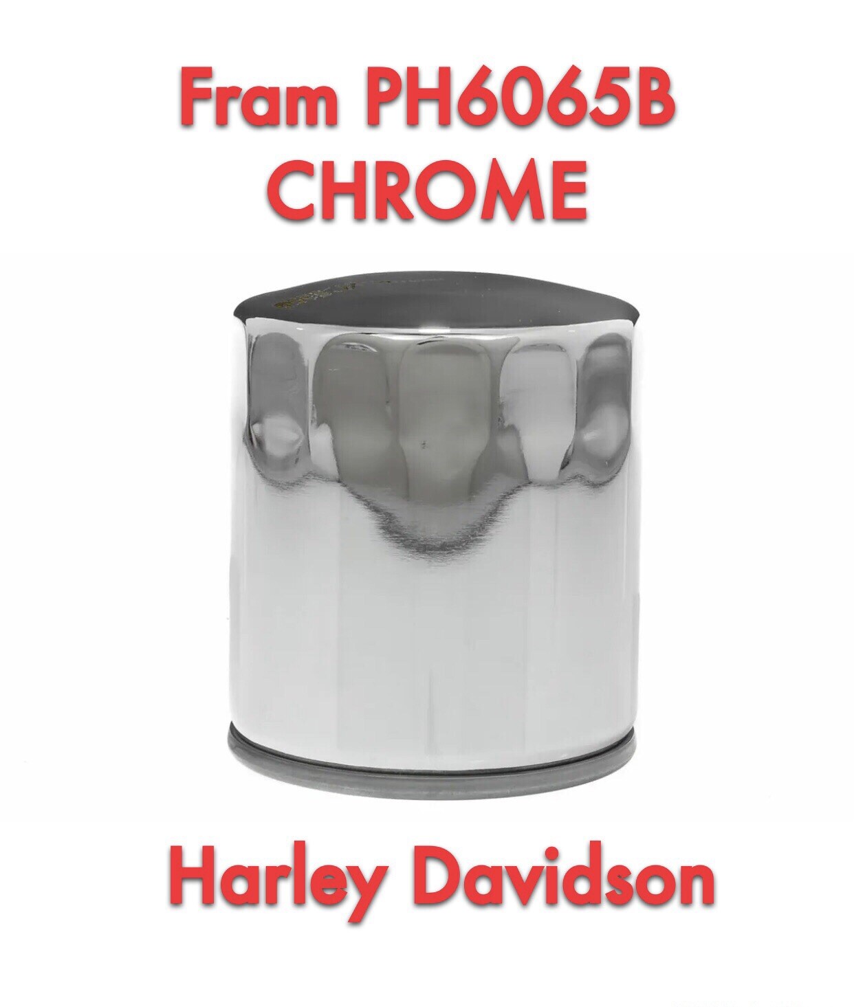 PH6065B FRAM Premium CHROME Oil Filter for Harley Davidson VTwin
