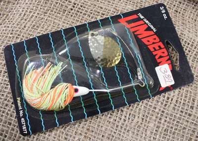 Limberneck Spinnerbait Fishing Lure 3/8 Oz Fire Tiger Brothers Bait Co Vintage