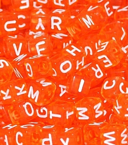100pcs 6mm cube colourful mixed letters acrylic Alphabet beads DIY Jewel Craft - Picture 10 of 18