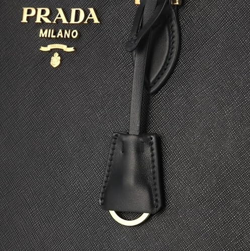 PRADA Black Saffiano Lux Leather Handbag Large Satchel PRADA Black Saffiano Lux Leather Handbag Large Satchel