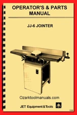 JET JJ-6 6" Jointer Operating Instructions and Parts Owner's Manual 1506