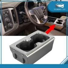 Dual Center Console Cup Holder For Chevrolet Silverado 1500 GMC Sierra 2014-2018