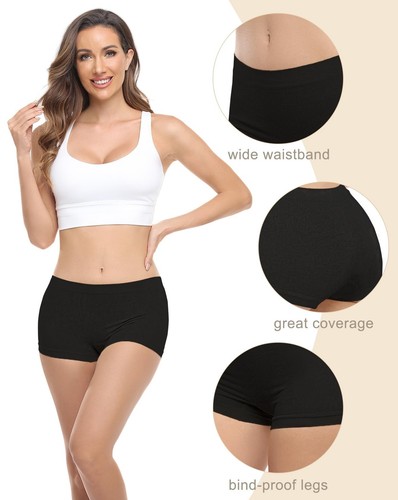 Boy Shorts Underwear for Women, Ladies Nylon Stretch Comfort Flex Fit Seamles... - Picture 4 of 7
