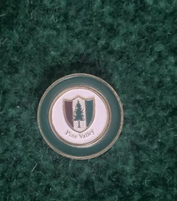 Pine Valley Golf Club Ball Marker with Magnetic 1 inch Insert marker