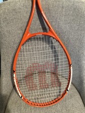 Wilson Fusion XL Tennis Racket Lightweight, Black/Red, 4 3/8"