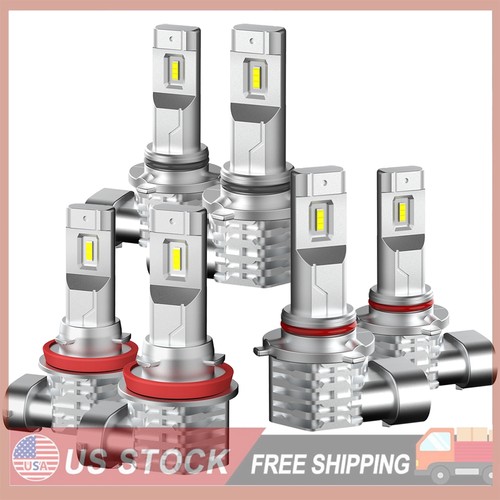 AUXITO Canbus 9005 9006 H11 H4 LED Headlight High Low Beam 6500K White 800000LM - Picture 1 of 31