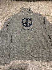 Green 3 Made In The USA Peaceful Turtleneck Sweater XXL