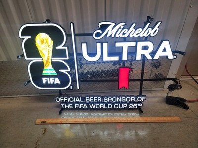 Michelob Ultra World Cup Messi LED Beer Bar Sign Light Neon 36x23