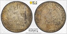 1910-Mexico “Caballito” Silver Peso-PCGS MS 62-KM453-Classic World Coin