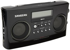 Sangean PR-D5BK AM/FM Portable Radio with Digital Tuning and RDS Black 