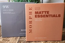 2x Morphe Artistry Eyeshadow Palettes - 9B Matte Essentials & 9W Smoke & Shadow 