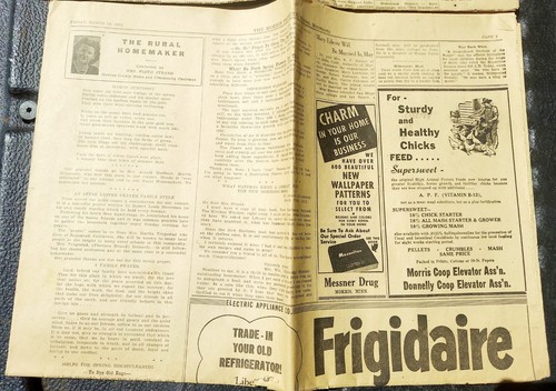 MORRIS TRIBUNE 1951 March 30 Newspaper MORRIS MINNESOTA STEVENS COUNTY - Picture 3 of 7