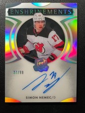 23-24 The Cup Hockey Enshrinements Rookie Auto E-SN Simon Nemec #/99 RC