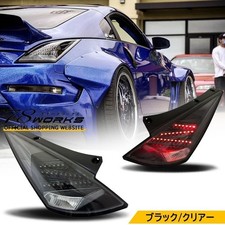 78WORKS schwarze klare LED-Rückleuchten für Nissan 350Z Z33 Roadster hinten...