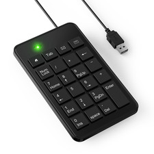 Wired USB-A Number Pad Numeric Keypad for Lap...