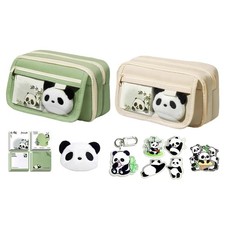 1 Set Cute Panda Large Capacity Pen Pencil Case Pen Box School Stationery Bag