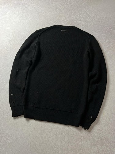 RRP 400$ Diesel Black Gold Distressed Sweater Men’s 00SFAE BGKJJ 900 Size L - 第 4/11 張圖片