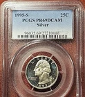 1995 S Washington Quarter Silver Proof 25C Silver Coin PCGS PR69 DCAM 90% Silver